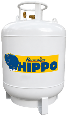 Hippo 422 kg industrial LPG cylinder